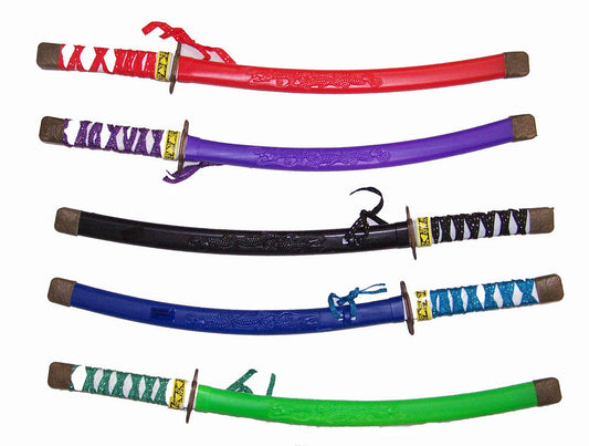 Wholesale 24 INCH PLASTIC COLORED NINJA SWORD ( sold by the piece or dozen )