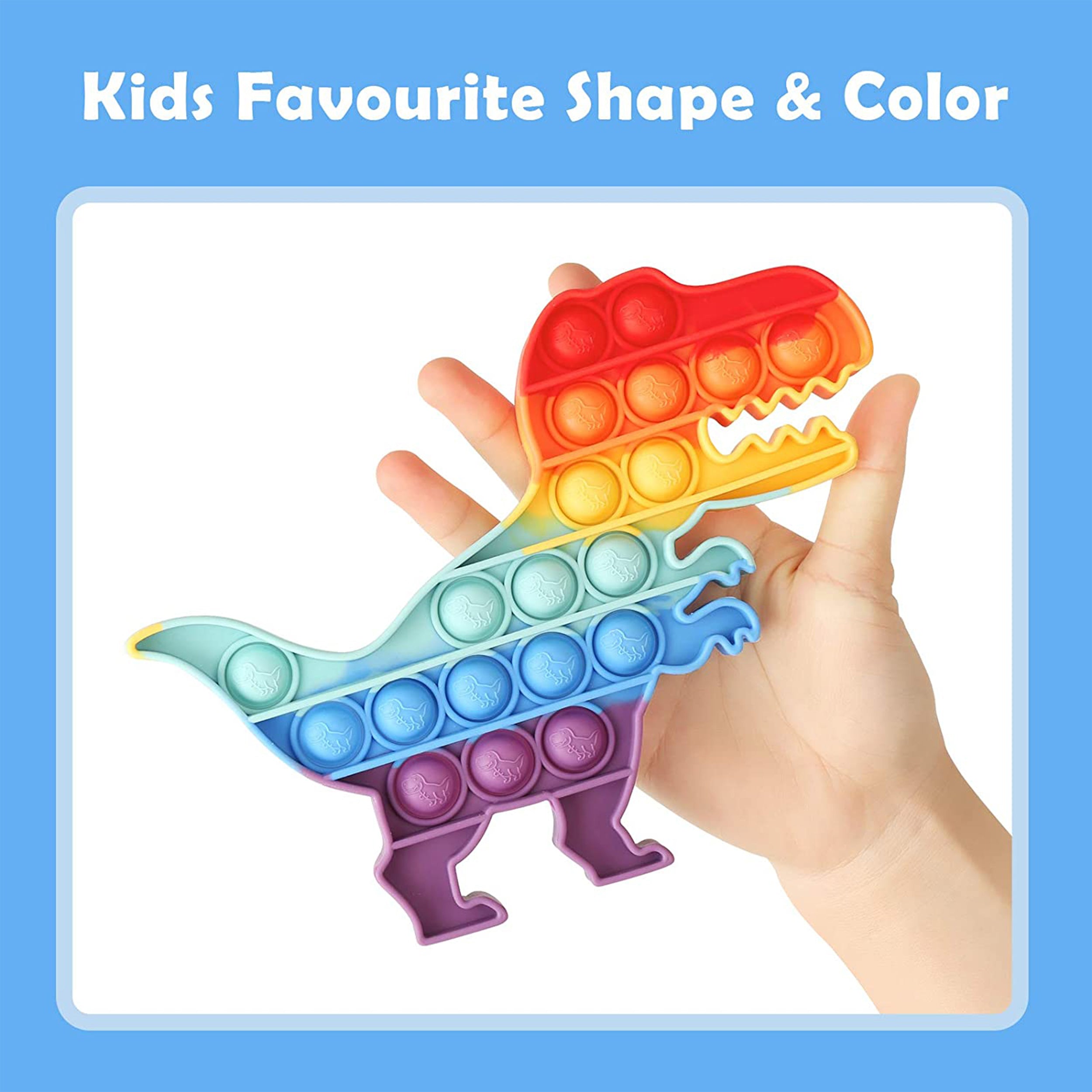 Rainbow Dinosaur Pop it Fidget Toys 