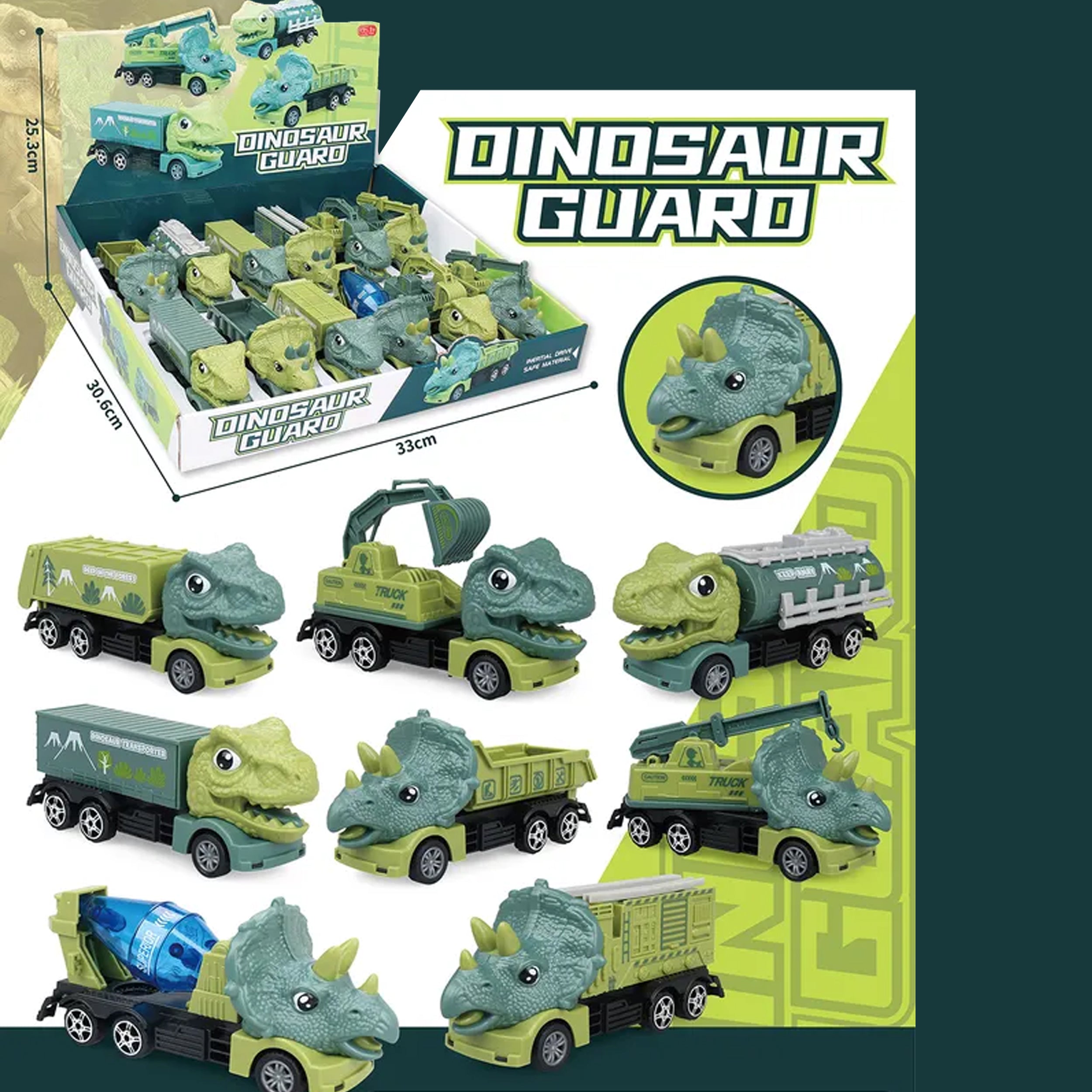 Dinosaur Engineering Transport Vehicle Toy Car - Let Your Child Explore the Prehistoric World with Fun and Engaging Dino-Car Toys