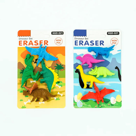 Dinosaur Rubber Eraser Set