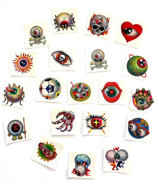 Wholesale 144pcs Halloween Eyeball Toys Mini Tattoos Eyeball Assortment (Sold by the gross 144 PC )