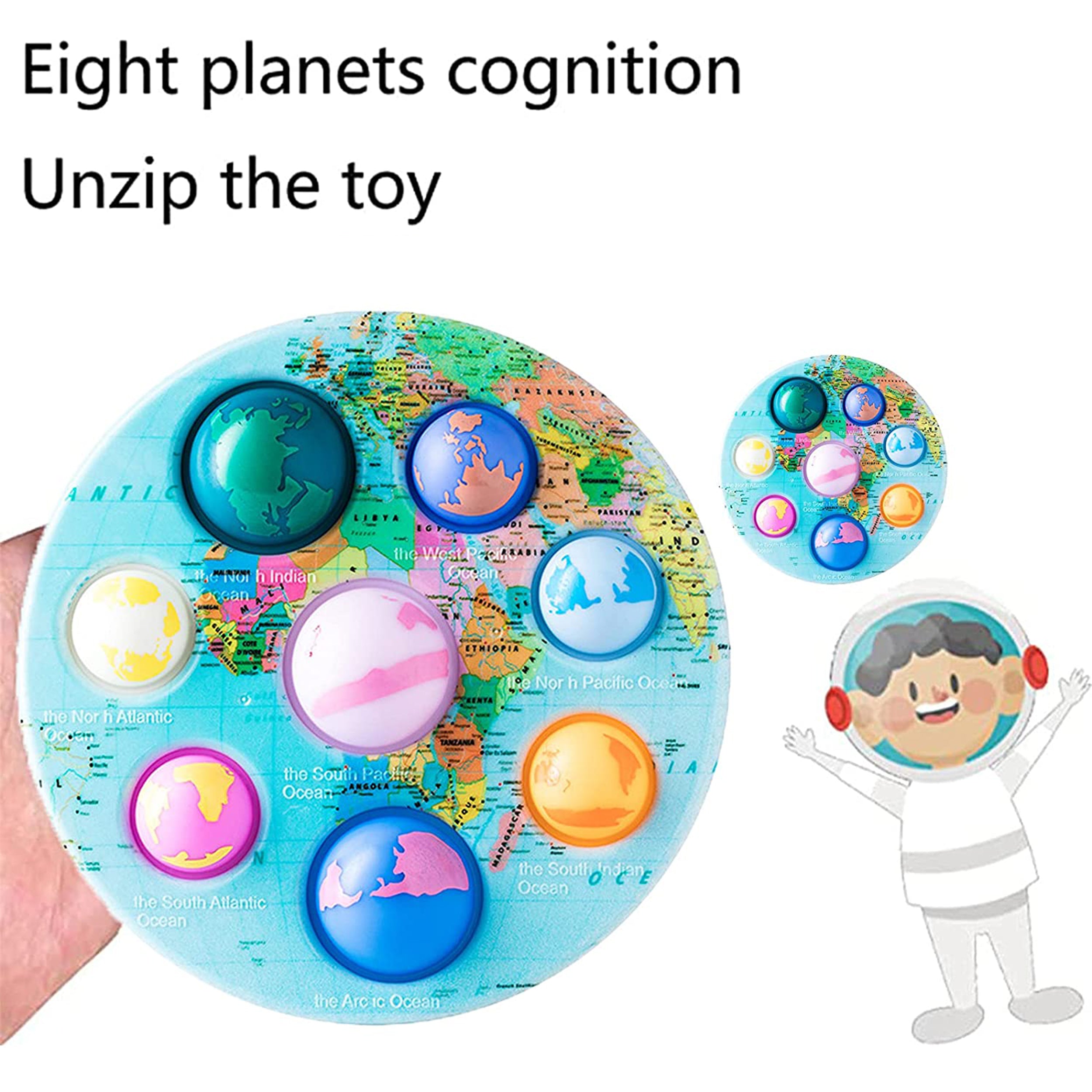 Play and Learn with Universe and Planets Bubble Fidget Pop It Toy