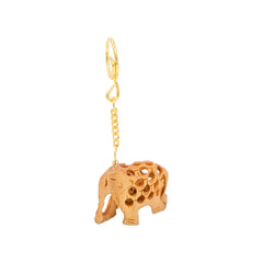 Carry a piece of art in your pocket with 3D Elephant Handmade Wooden Keychain
