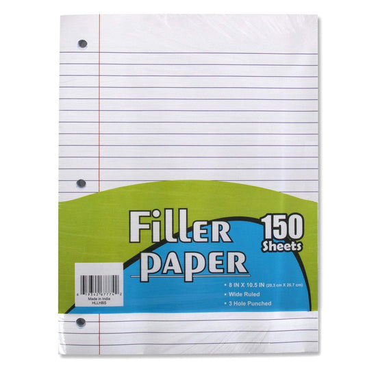 Notebook Filler Paper - Wide Ruled - 150 Sheets( 1 Case=24Pcs) 2.24$/PC