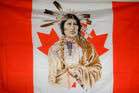 Wholesale CANADIAN INDIAN FACE  3' X 5' FLAG (Sold by the piece)