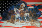 Wholesale INDIAN ON THE STANDING HORSE #3 3' X 5' FLAG (Sold by the piece)