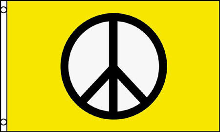 Buy YELLOW PEACE SIGN 3 X 5 FLAG Bulk Price