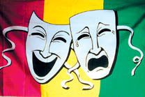 Wholesale COMEDY & TRAGEDY HAPPY SADI THEATER MASKS 3' X 5' FLAG (Sold by the piece)