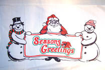 Wholesale SEASONS GREETINGS SNOWMAN 3' X 5' FLAG (Sold by the piece)