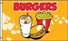 Wholesale BURGERS 3 X 5 SALES FLAG HAMBURGERS (Sold by the piece)