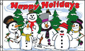 Wholesale HOLIDAYS SNOWMEN 3 x 5 FLAG (Sold by the piece)