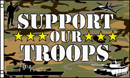 Buy CAMOUFLAGE SUPPORT OUR TROOPS 3 X 5 MILITARY FLAG Bulk Price