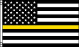 Wholesale AMERICAN THIN YELLOW LINE law enforcement  3 X 5 FLAG ( sold by the piece )