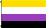 Wholesale NON-BINARY transgender pride Rainbow 3 X 5 FLAG ( sold by the piece )