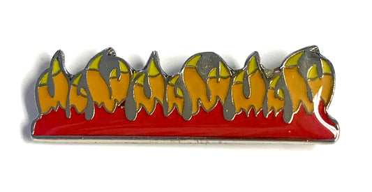 Wholesale ROW OF FLAMES METAL FLAMES HAT / JACKET PIN (Sold by the piece or dozen)