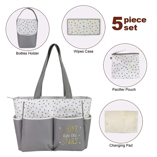 Bulk Diaper Bag Tote 5 Piece Set For Women's
