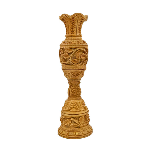 Handcrafted Wooden Flower Vase 6-Inch