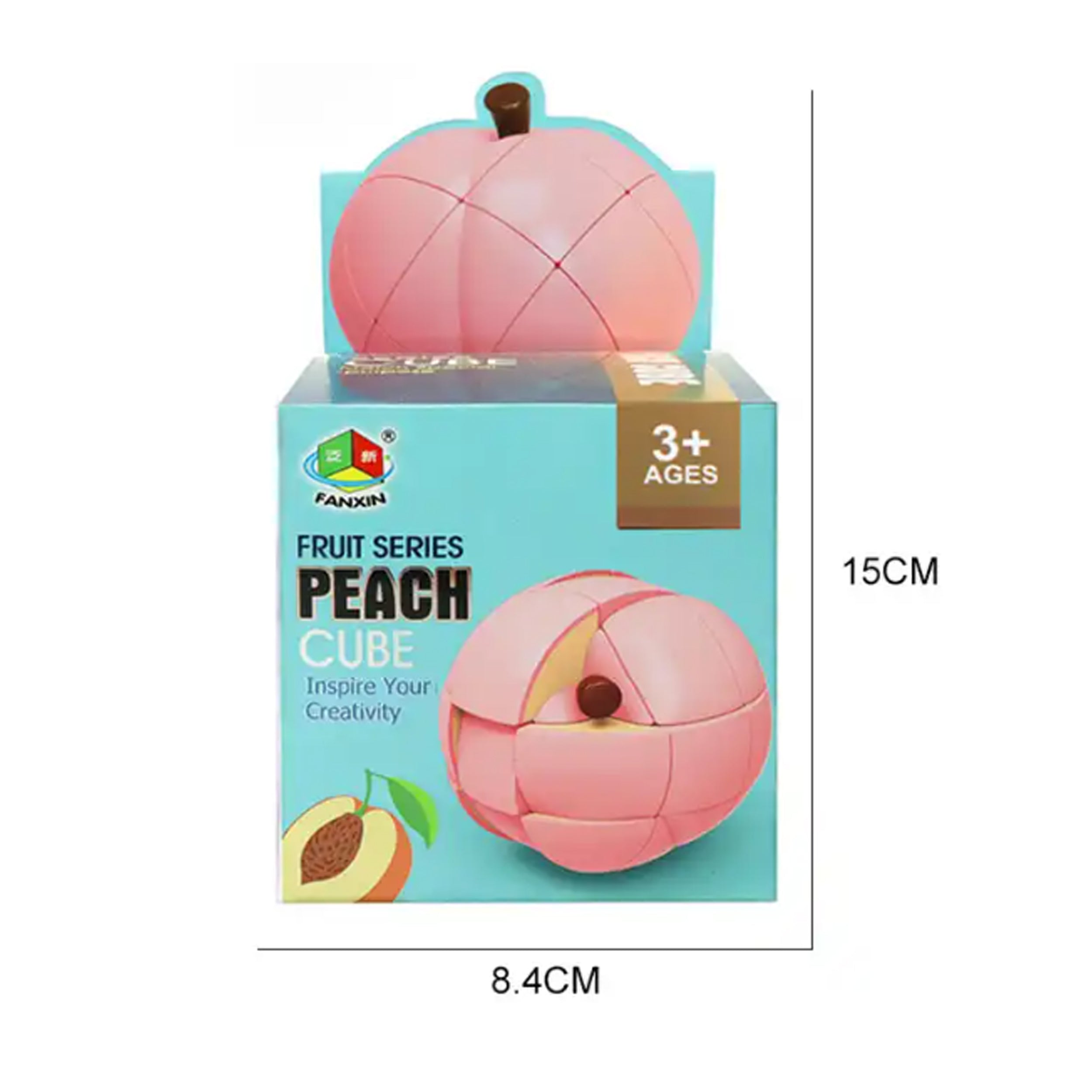 Fruit Magic Cube Set Puzzle Peach Toys - A Fun and Challenging Brain Teaser for Kids and Adults
