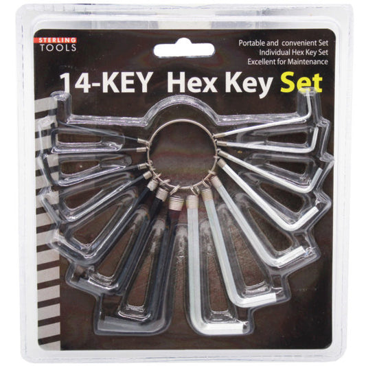 14 Piece Hex Key Set with Keyring Organizer MOQ-6Pcs, 4.83$/Pc
