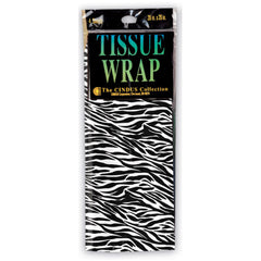 4 Sheet Zebra Print Gift Tissue Wrap 20 x 20 