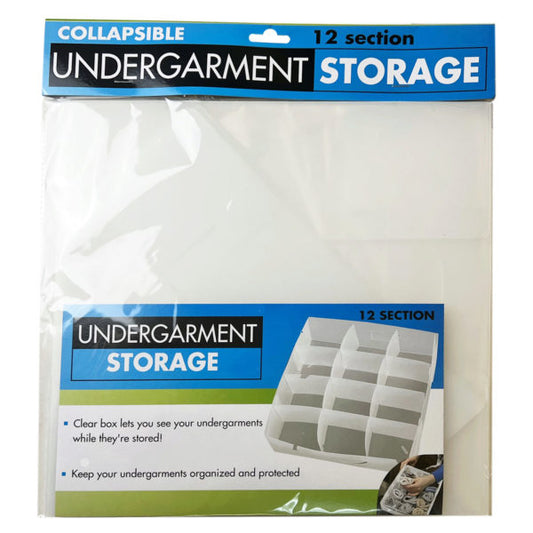 Collapsible Undergarment Storage with 12 Compartment
