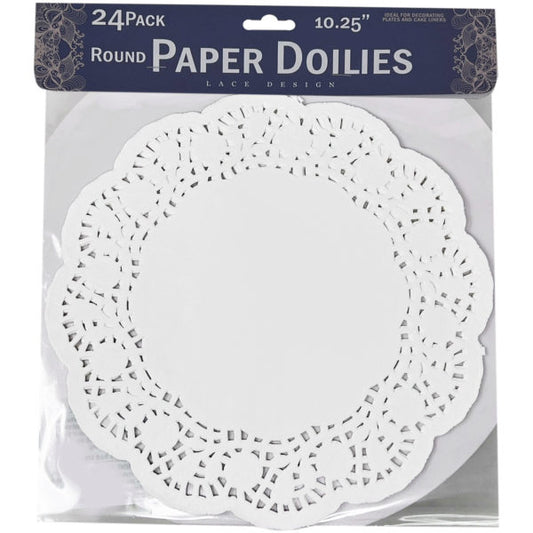 24 Piece Round Paper Doilies