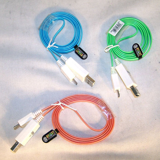 Wholesale LIGHT UP LED ANDROID MINI USB CELL PHONE CABLE ( sold by the piece) CLOSEOUT $ 2.95 EA