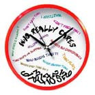 Wholesale WHO REALLY CARES WALL CLOCK (Sold by the piece) -* CLOSEOUT NOW ONLY $ 3.50 EA