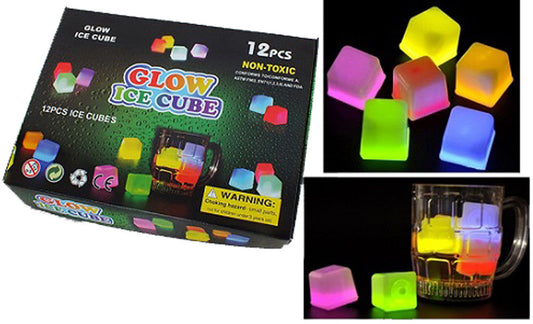 Wholesale LIGHT UP GLOW IN THE DARK ICE CUBES ( sold by the dozen )