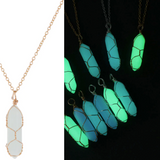Buy GLOW IN THE DARK BULLET SHAPE WIRE WRAPPED PENDANT ONGOLD18" CHAIN NECKLACE ( sold by the piece or dozen)Bulk Price
