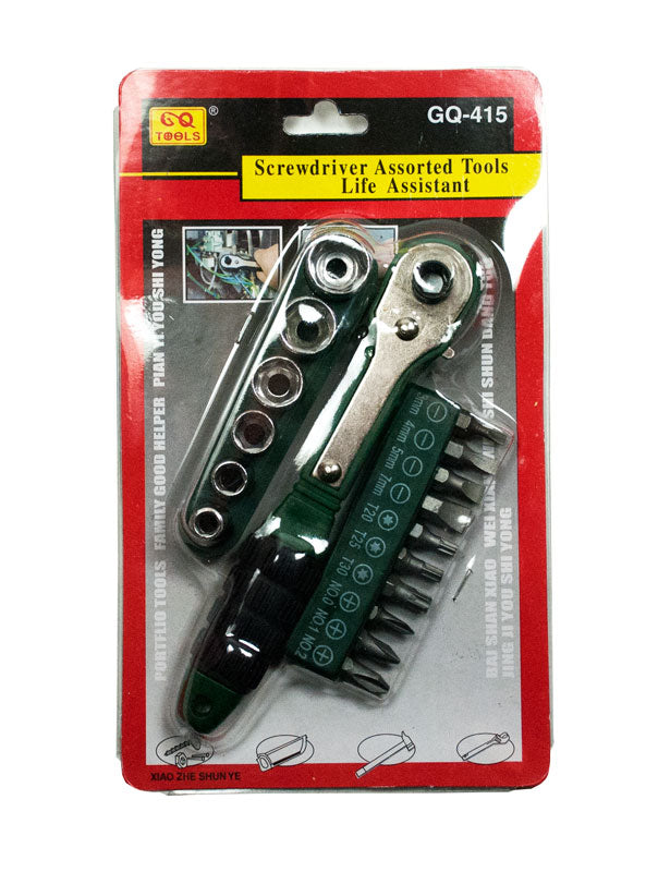 GQ 415 Assorted Screwdriver and Wrench Set