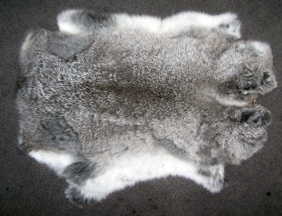 Wholesale LIGHT GREY NATURAL RABBIT SKIN PELT (Sold by the piece of dozen )