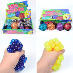 Rainbow Color Squishy Grape Ball Fidget Toy
