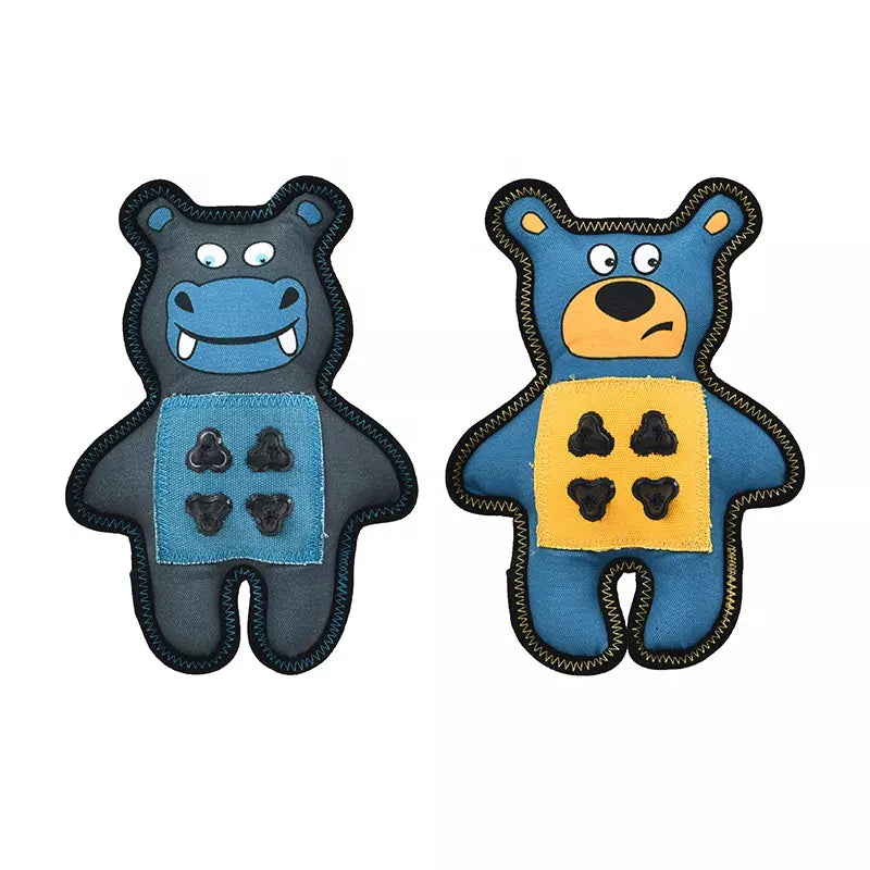 Molar Teddy - TPR Canvas Mesh Fabric Animal Shape Toy for Dogs, Perfect for Chewing and Play