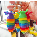 Rainbow Slug Keychain Fidget Toy