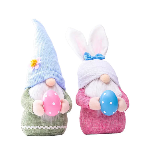 Bring Some Easter Cheer with Faceless Holding Egg Easter Hand Gnomes Plush Toy