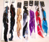 Wholesale FEATHER HAIR EXTENSTIONS ASSORTED STYLES (Sold by the dozen) *- CLOSEOUT NOW 25 CENTS EA