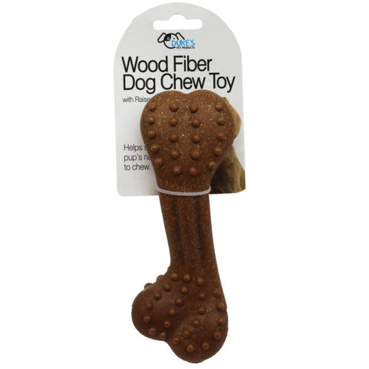 6.85 wood fiber pet dog chew toy with raised bumps