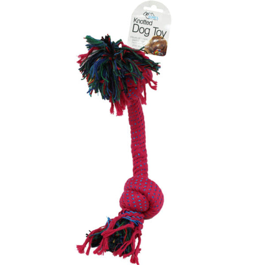 Large Cotton Dog Pull Pet Toy with Knot and Fringe