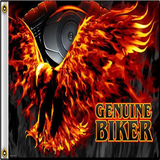Wholesale Genuine Biker Flying Eagle Deluxe 3' x 5' Biker Flag (Sold by the piece)