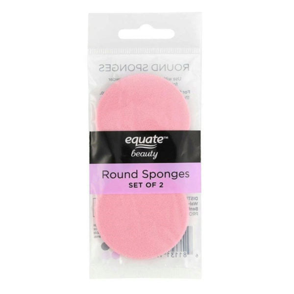 Equate 2 Piece Round Beauty Cosmetic Sponges
