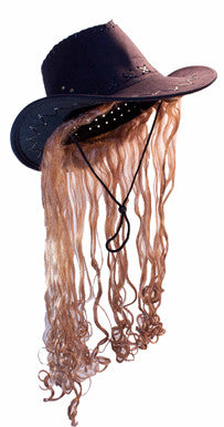 Buy COWBOY HAT W LONG BLONDE HAIR Bulk Price