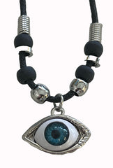 Buy EYEBALL NECKLACE WITH SILVER BEADS ( sold by the piece or dozenBulk Price
