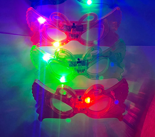 Light Up Flashing Funky Eye Glasses for Kids - Fun Party Accessories (Sold By Piece Or Dozen)