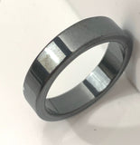 6MM Flat Style Black Hematite Stone Rings