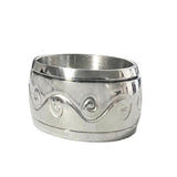 Wholesale Spinning Swirl Metal Design Women's Stainless Steel Ring