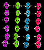 Buy Glow In The Dark Alien Adjustable Rings (sold by dozen or display of 24)Bulk Price