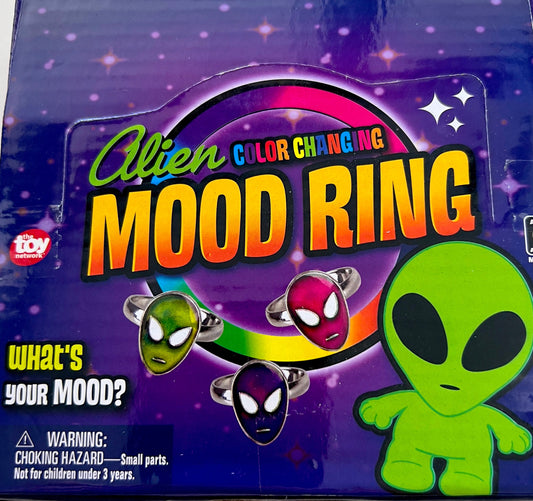 Wholesale Mood Ring Alien Adjustable Rings (sold by dozen or display of 24)