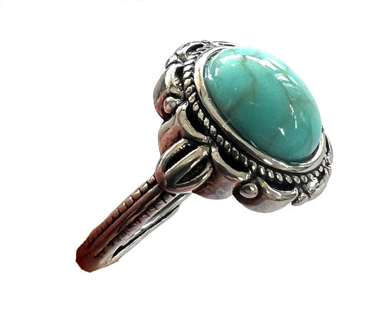 Wholesale New Stylish Adjustable Turquoise Color Stone Ring (Sold By The Piece Or Dozen)