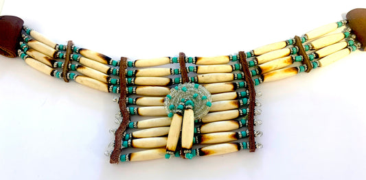Buy TURQUOISE SMALL INDIAN STYLE BUFFALO BONE BREAST CHEST PLATE WITH DREAMCATCHER( sold by the piece)Bulk Price